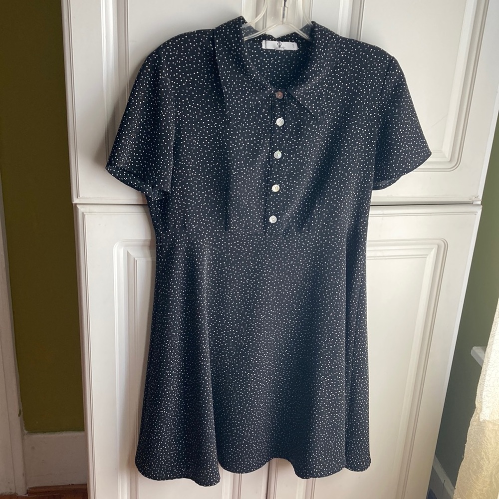 VTG Rampage polka-dot shirt dress